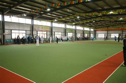 5 artificial lawn courts were prepared for the GB Championships.