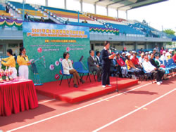 Ms. Lau Lee Lai Fong, Chairperson of Hong Kong GB Association in opening ceremony