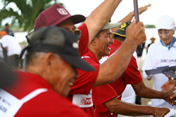 Philippine team bursts with joy because of winning over Japanese team.