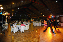 "Awarding ceremony and friendship dinner party". Children dance was performed as an attraction.