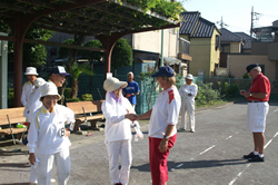 Mrs. Northcot talks to the Japanese players