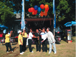 Releasing Balloon by guests and directors.  Ites opening ceremony in Bali.