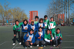 A red team is BSU student team. A white team is Japan.