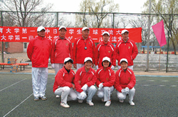 The gateball member in Beijing City is excellent with the game and the referee skills. 